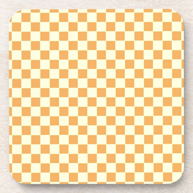 Dessous-de-verre yellow check (Devant)