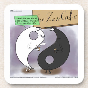 Dessous-de-verre Yin rencontre Yang Zen Funny