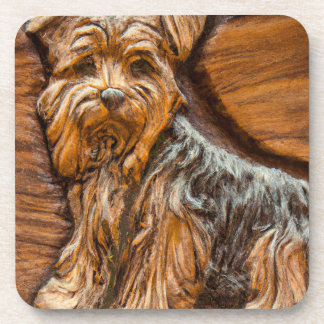Dessous-de-verre Yorkshire Terrier Faux Bois
