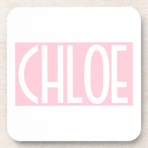 Dessous-de-verre Your   Bold White Text on Light Pink