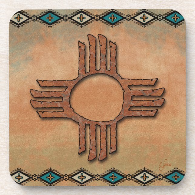 Dessous-de-verre Zia antique (Devant)