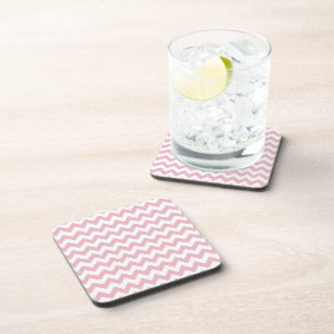 Dessous-de-verre Zigzag rose, Chevron rose, Motif géométrique