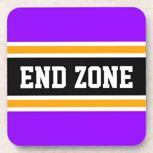 Dessous-de-verre ZONE DE FIN Bright Purple Jaune Stripes Sports Noi