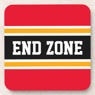 Dessous-de-verre ZONE DE FIN Bright Rouge Jaune Noir Stripes sporti