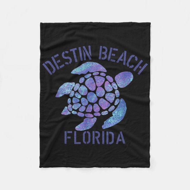 Destin Beach, Fl Beach Design _ Tribal Turtle Gesc Fleecedecke (Vorderseite)