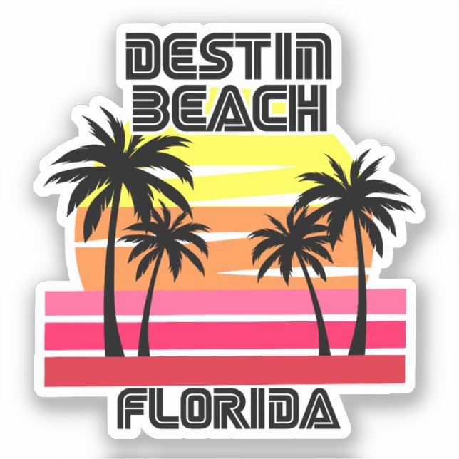 Destin Beach, Florida Aufkleber (Vorderseite)