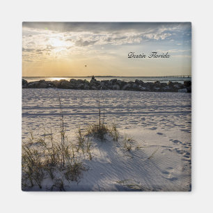 Destin Beach Florida Jetty Sunset Magnet