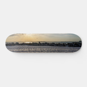 Destin Beach Florida Jetty Sunset Skateboard