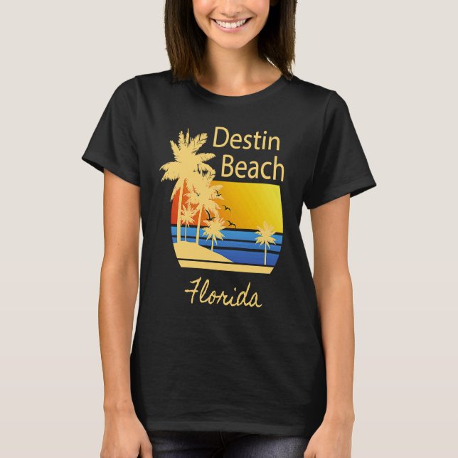 Destin Beach Florida Souvenir  Graphic T-Shirt (Vorderseite)