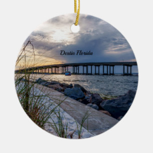 Destin East Pass Sonnenuntergangs-Kreis-Ornament Keramik Ornament