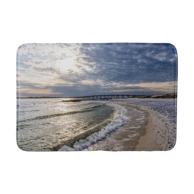 Destin Florida Abend Waves Bath Mats Badematte (Vorderseite)