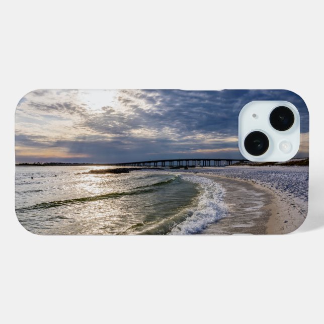 Destin Florida Abend Waves iPhone Case (Rückseite (Horizontal))