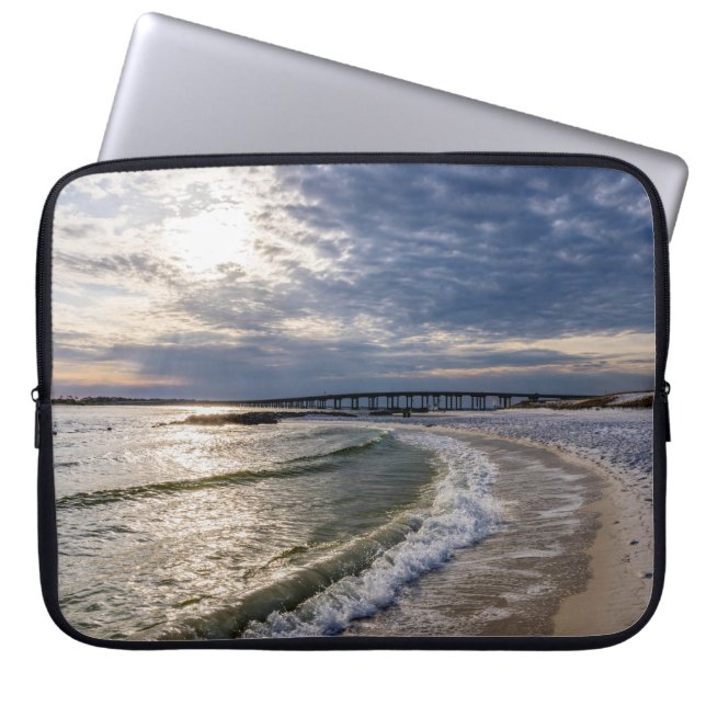 Destin Florida Abend Waves Laptop Sleeve (Vorderseite)