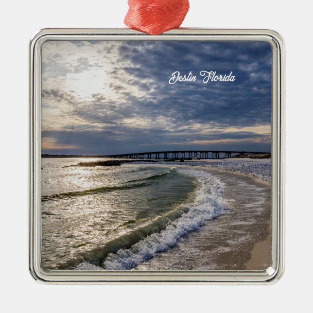 Destin Florida Abend Waves Ornament (Vorne)