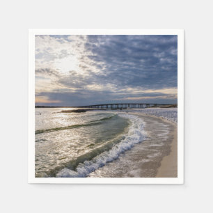 Destin Florida Abend Waves Paper Napkin Serviette