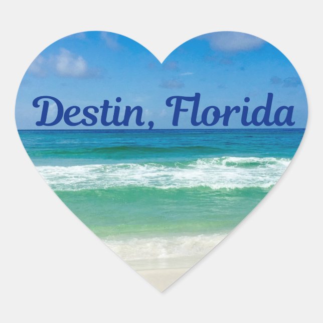 Destin Florida Beach Foto Herz-Aufkleber (Vorderseite)