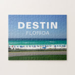 Destin Florida Beach Fotografie Meer<br><div class="desc">Ein wunderschönes Strandfoto, das in einem beliebten Urlaubsziel für Floridianer aufgenommen wurde: Destin, Florida. Das wunderschöne aquamarine Meerwasser in Sandestin trifft auf die Sandküste, die das perfekte Foto für die Insellandschaft bildet. Ein niedliches Puzzle mit fett weißer Typografie auf einem Küstenstreifen-Foto. Stellen Sie sich vor, Sie sitzen unter einem der...</div>