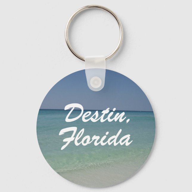 Destin Florida Beach Fotografie Schöne Küste Schlüsselanhänger (Vorderseite)