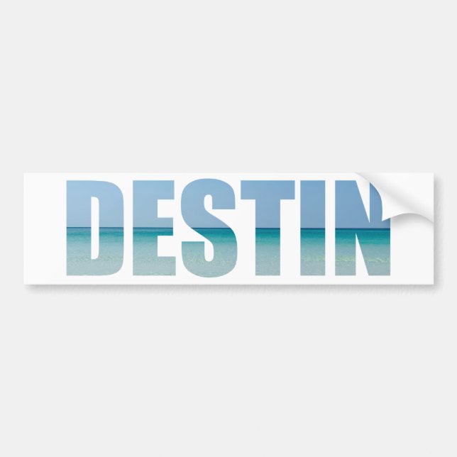 Destin Florida Beach Letters Souvenir Autoaufkleber (Vorne)