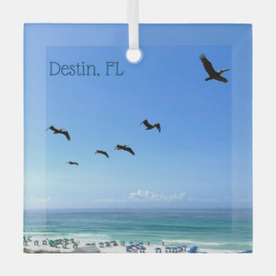 Destin Florida Beach Pelicans Weihnachten Ornament Aus Glas
