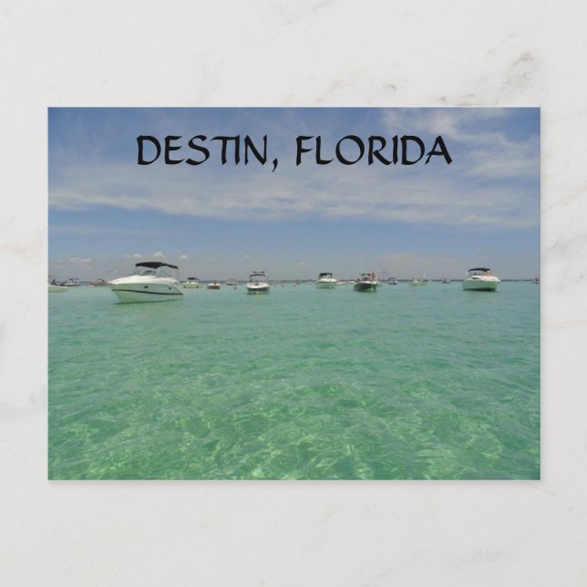 DESTIN FLORIDA CARTE POSTALE NAUTIQUE SUR L'ÎLE CR (Devant)