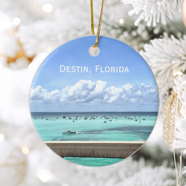Destin Florida Crab Island Brib Foto Weihnachten Keramik Ornament (Von Creator hochgeladen)