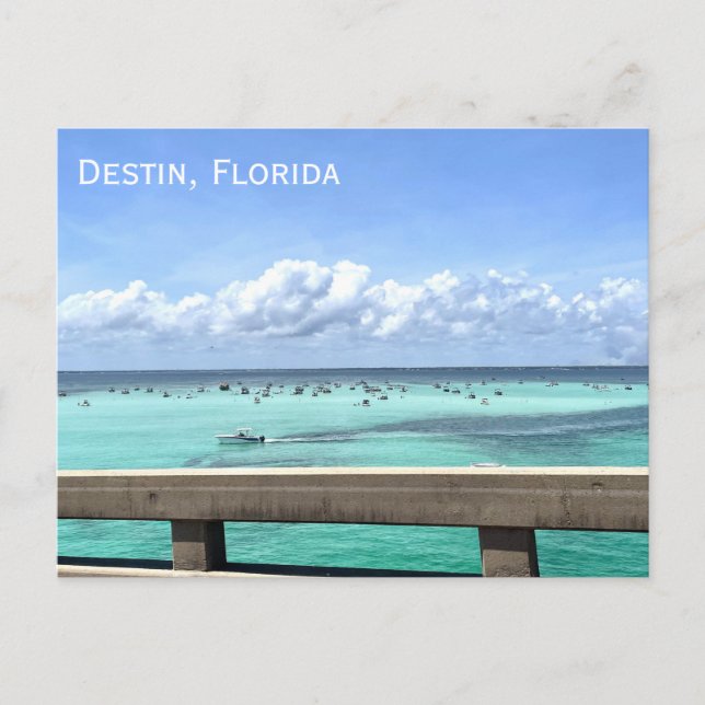 Destin Florida Crab Island Brib Ocean Foto Postkarte (Vorderseite)
