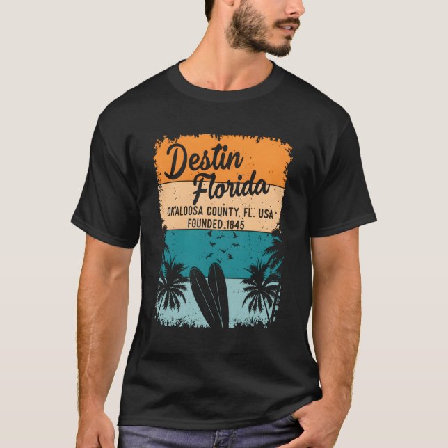 Destin Florida Fl Beach und T-Shirt (Vorderseite)