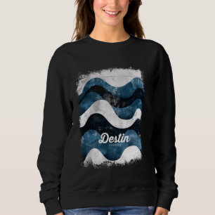 Destin Florida FL Tropical Beach Surfwellen Vin Sweatshirt