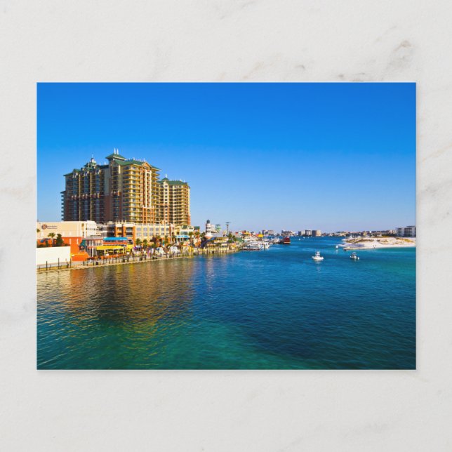 Destin Florida Harbour Landschaftliche Foto Postka Postkarte (Vorderseite)