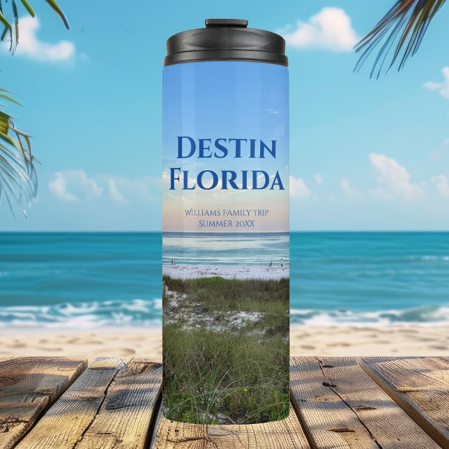 Destin Florida individuell gestaltbarer Strandurla Thermosbecher (Von Creator hochgeladen)