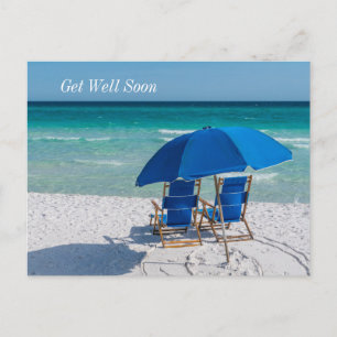 Destin Florida Liegestühle und Sonnenschirm Gute B Postkarte