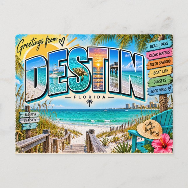 Destin Florida Postkarte (Vorderseite)