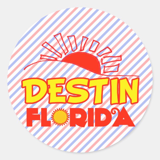 Destin, Florida Runder Aufkleber (Vorderseite)