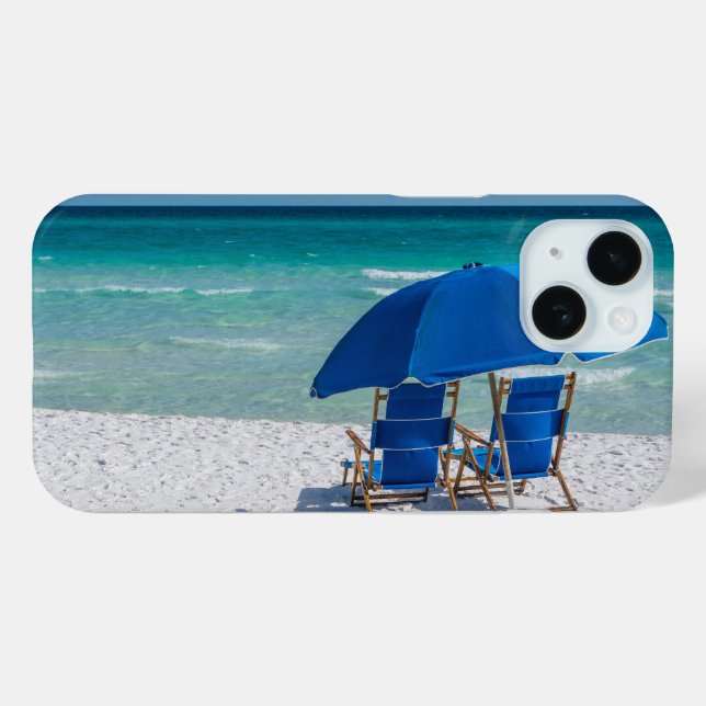 Destin Florida Stühle und Umbrella iPhone Case (Rückseite (Horizontal))
