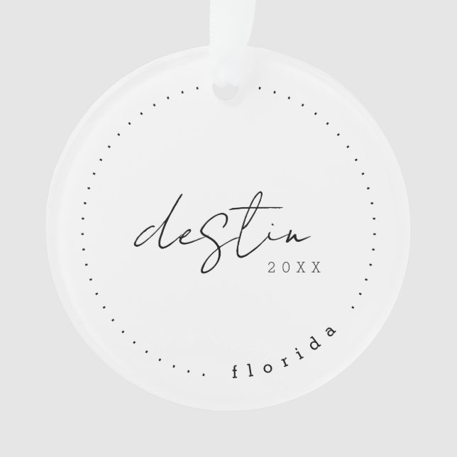 Destin Florida Travel United Staaten Simple Ornament (Vorderseite)