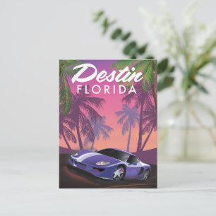 Destin Florida USA Sportwagen Poster. Postkarte