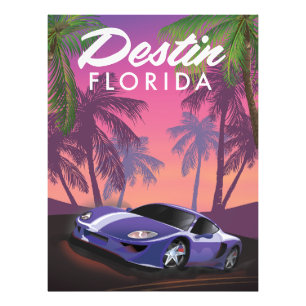 Destin Florida USA Sportwagenposter. Fotodruck