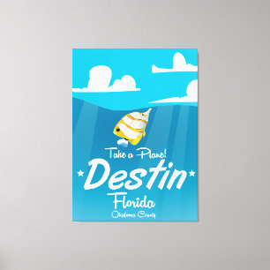 Destin Florida Vintage Reiseplakat. Leinwanddruck
