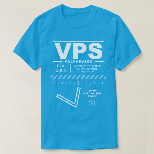 Destin Fort Walton Beach Airport VPS T-Shirt (Design vorne)