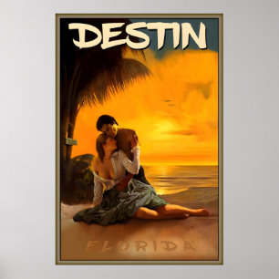 Destin Okaloosa County Florida Strand Reiseplakat Poster