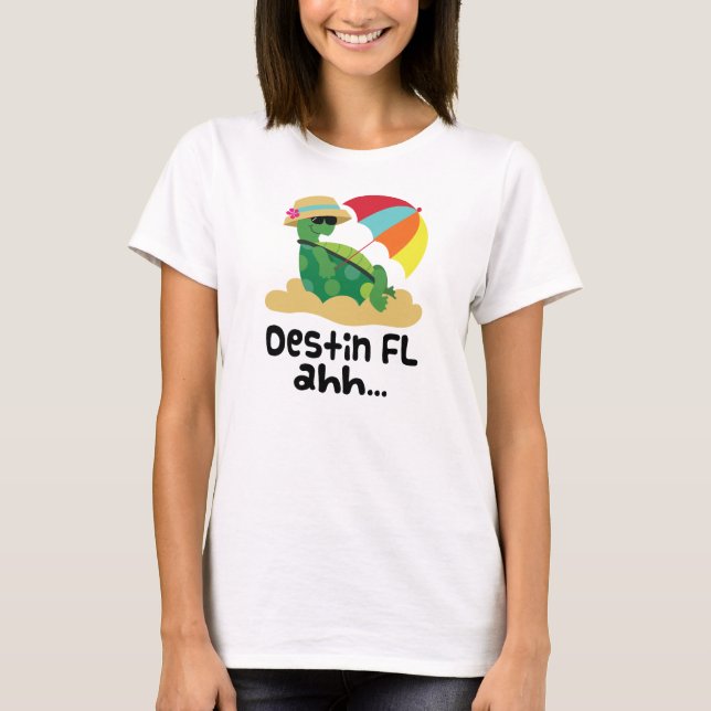Destin (Schildkröte auf Strand) T-Shirt (Vorderseite)