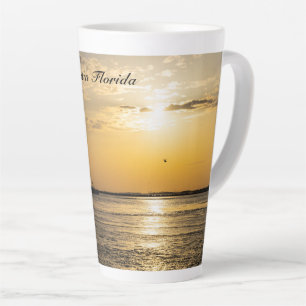 Destin Sonnenuntergang Und Hubschrauber Latte Tass Milchtasse