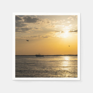 Destin Sonnenuntergang Und Hubschrauber Papier Ser Serviette