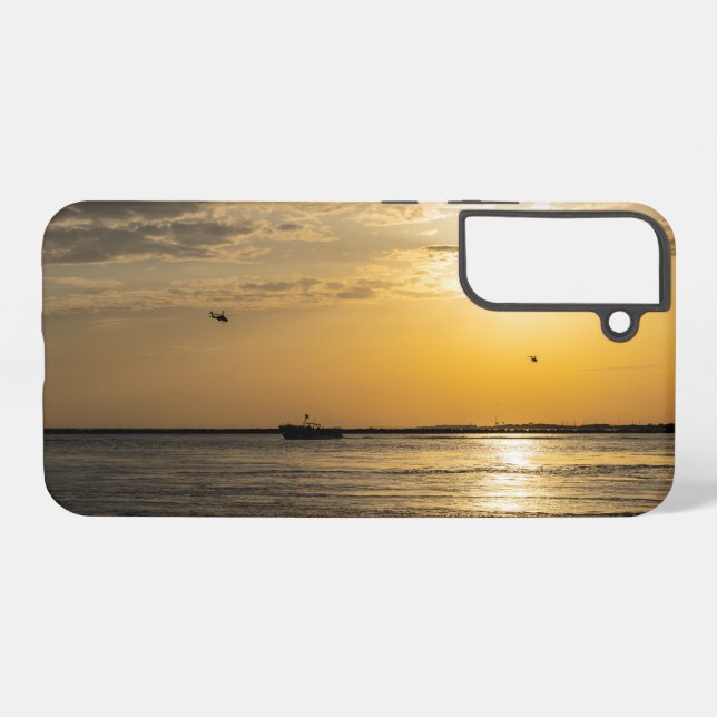 Destin Sunset And Helicopters Samsung Phone Case Samsung Galaxy Hülle (Rückseite (Horizontal))