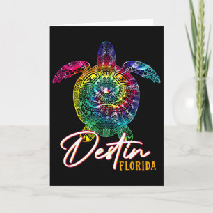 Destin Tie Dye Meeresschildkröte Florida passende Karte
