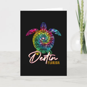 Destin Tie Dye Meeresschildkröte Florida passende Karte