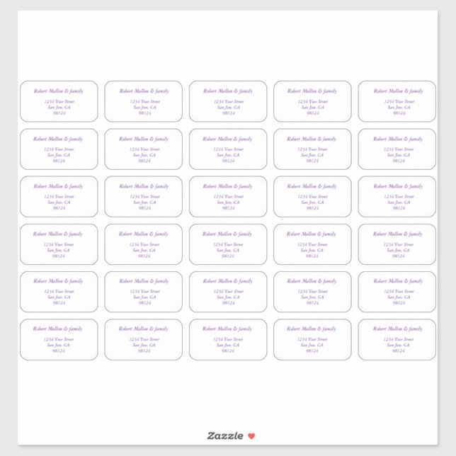 Destinataire individuel Étiquettes de messagerie P (Feuille)