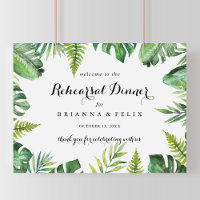 Destination Affiche de bienvenue Dîner de répétiti