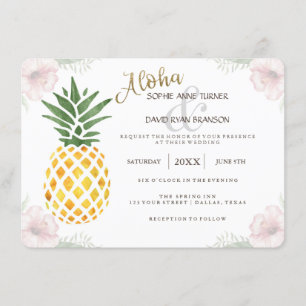Destination Aloha Tropical Beach Wedding Einladung